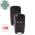 10 x 2010-2021 Buick Lacrosse / 4-Button Flip Key / PN: 5912555 / OHT01060512 (OEM Recase)