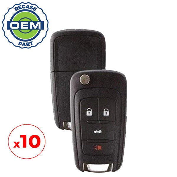 10 x 2010-2021 Buick Lacrosse / 4-Button Flip Key / PN: 5912555 / OHT01060512 (OEM Recase)