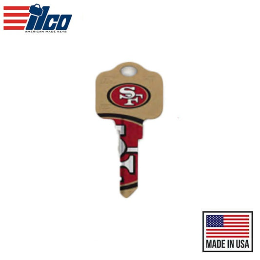 Ilco - NFL TeamKeys - Key Blank - San Francisco 49ers - SC1 (5 Pack)