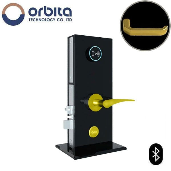 Orbita - S3074SBT - Mortise Hotel Lock - SPLIT Design - Bluetooth & RFID - Optional Lever Style - 6 VDC - Optional Finish - Grade 2