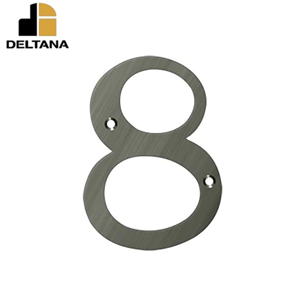 Deltana - 6" Numbers - Solid Brass - Optional Finish