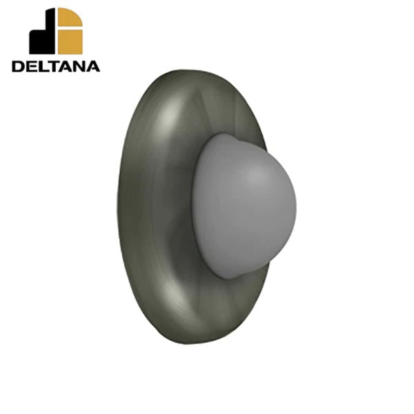 Deltana - Wall Mount Convex Flush Bumper - 2-1/2" Diameter - Optional Finish
