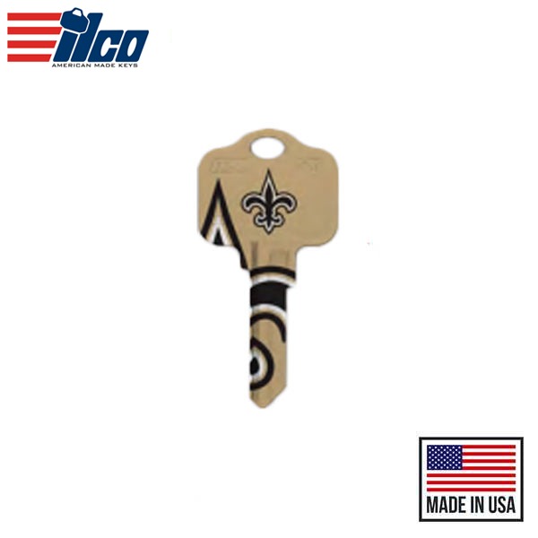 Ilco - NFL TeamKeys - Key Blank - New Orleans Saints - SC1 (5 Pack)