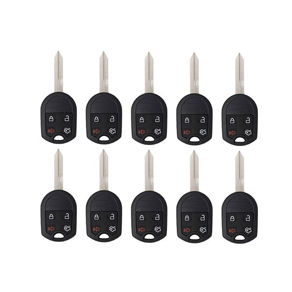 10 x 2000-2017 Ford Lincoln Mercury / 4-Button Remote Head Key / OUC6000022 / (AFTERMARKET) (BUNDLE OF 10)