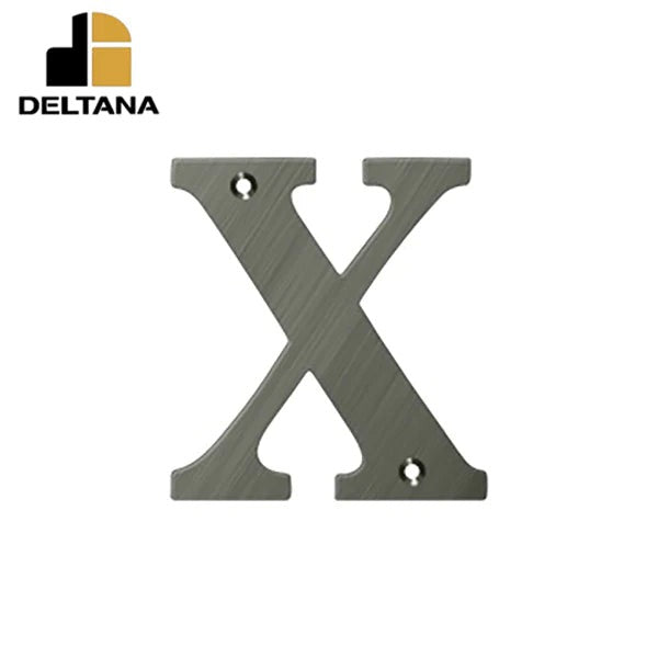 Deltana - 4" Residential Letter x - Optional Finish