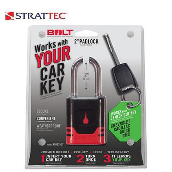 GM BOLT 2" Padlock Center Cut Hi-Security - 7023537 (Strattec)