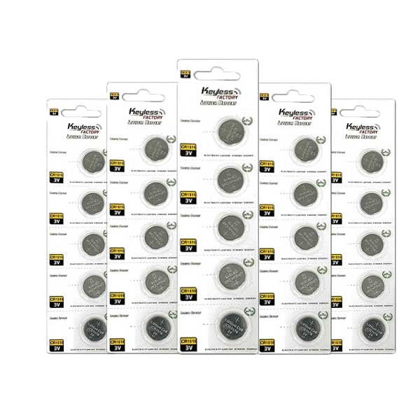 KeylessFactory - CR1616 - 3V Lithium Battery (50-Pack)